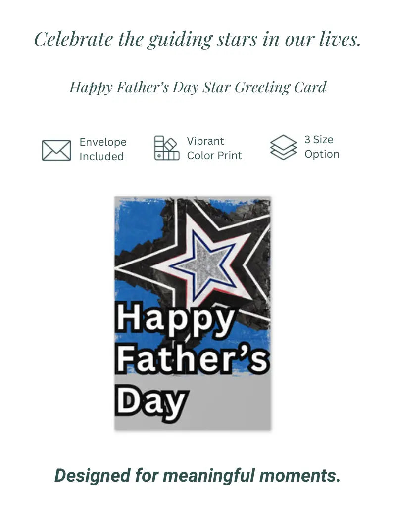 Happy Father's Day Star Greeting Card