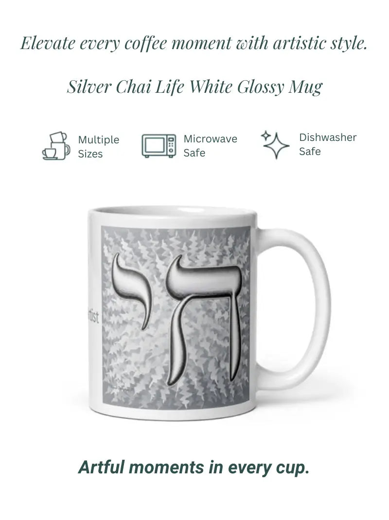 Silver Chai Life White Glossy Mug