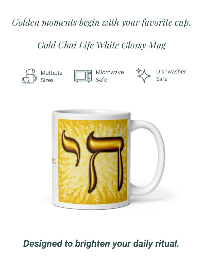 Gold Chai Life White Glossy Mug