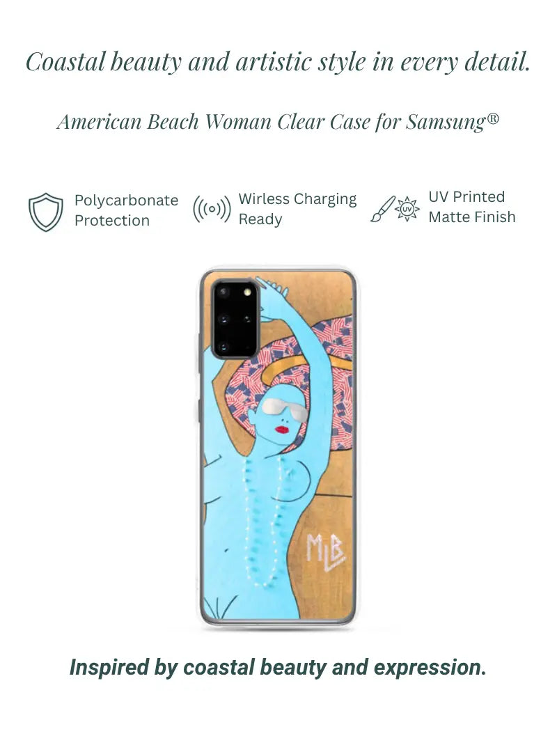 American Beach Woman Clear Case for Samsung®