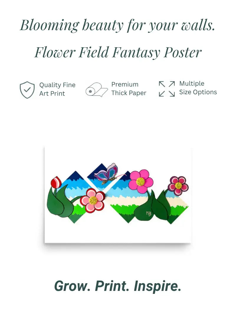 Flower Field Fantasy Poster