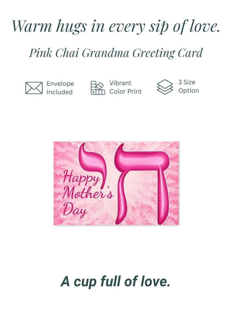 Pink Chai Grandma Greeting Card