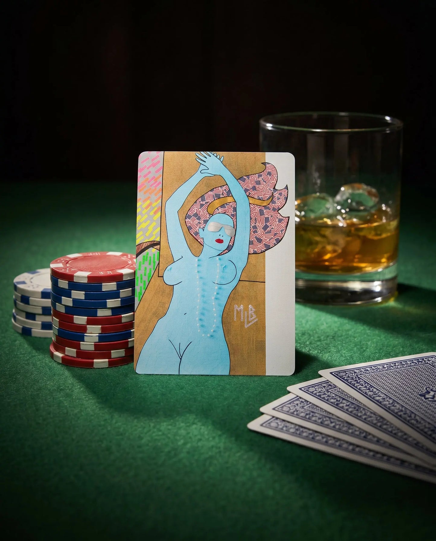 American Beach Woman Poker Playing Cards