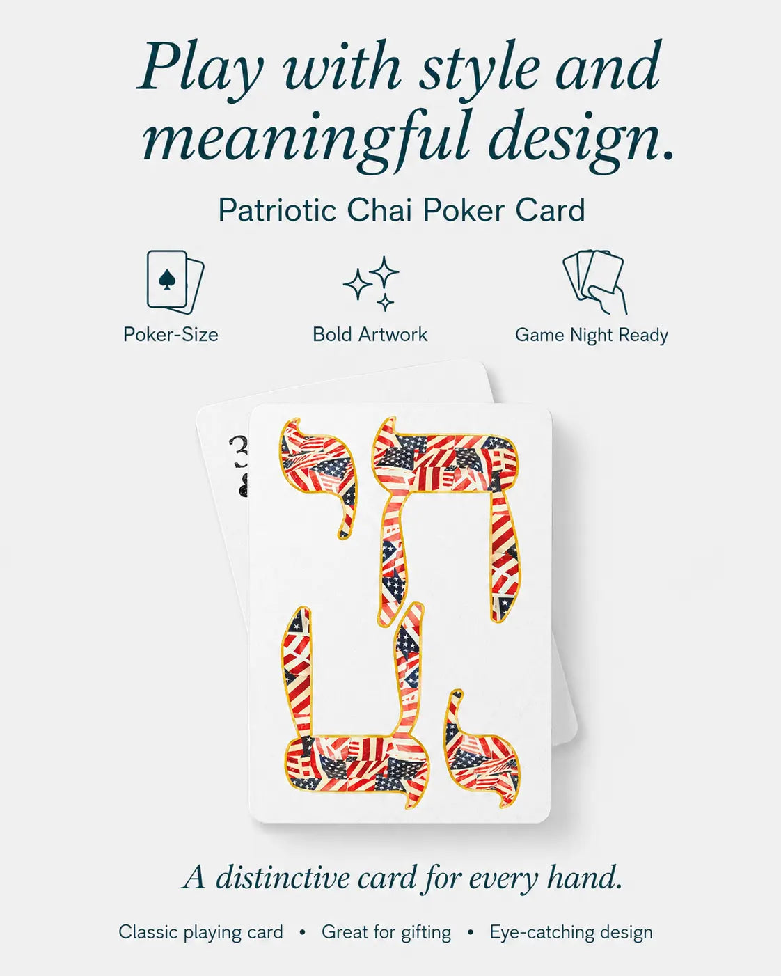 American Flag Chai Poker Playing Cards