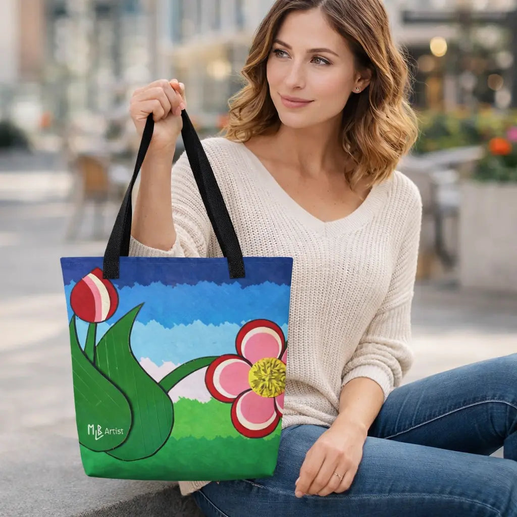 Flower and Bud Tote Bag