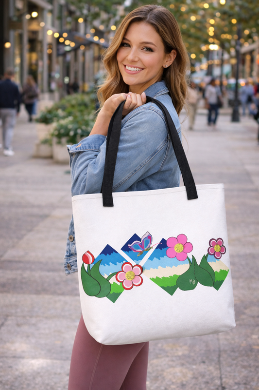 Flower Field Fantasy Tote Bag