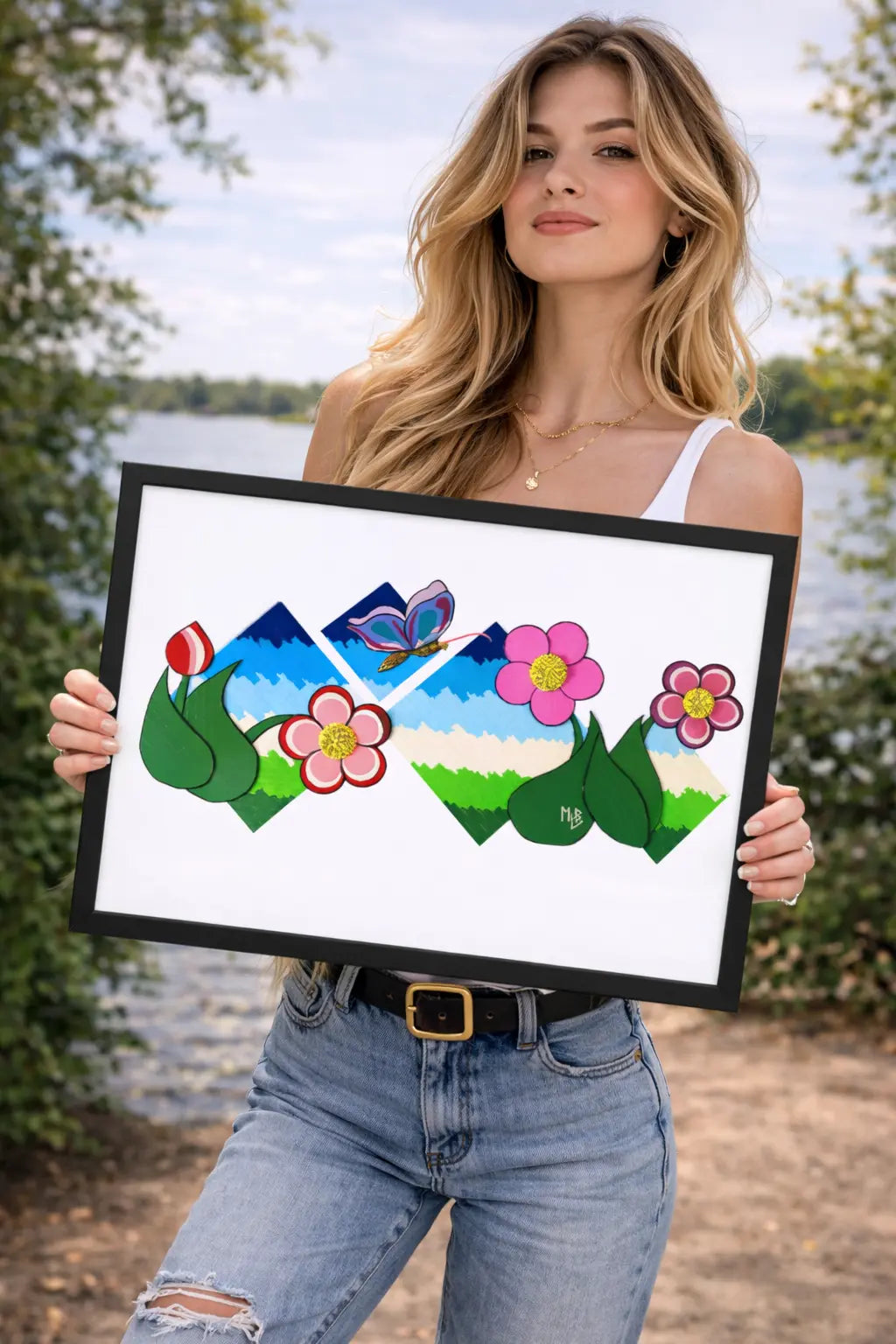 Flower Field Fantasy Framed Poster MLB Artist