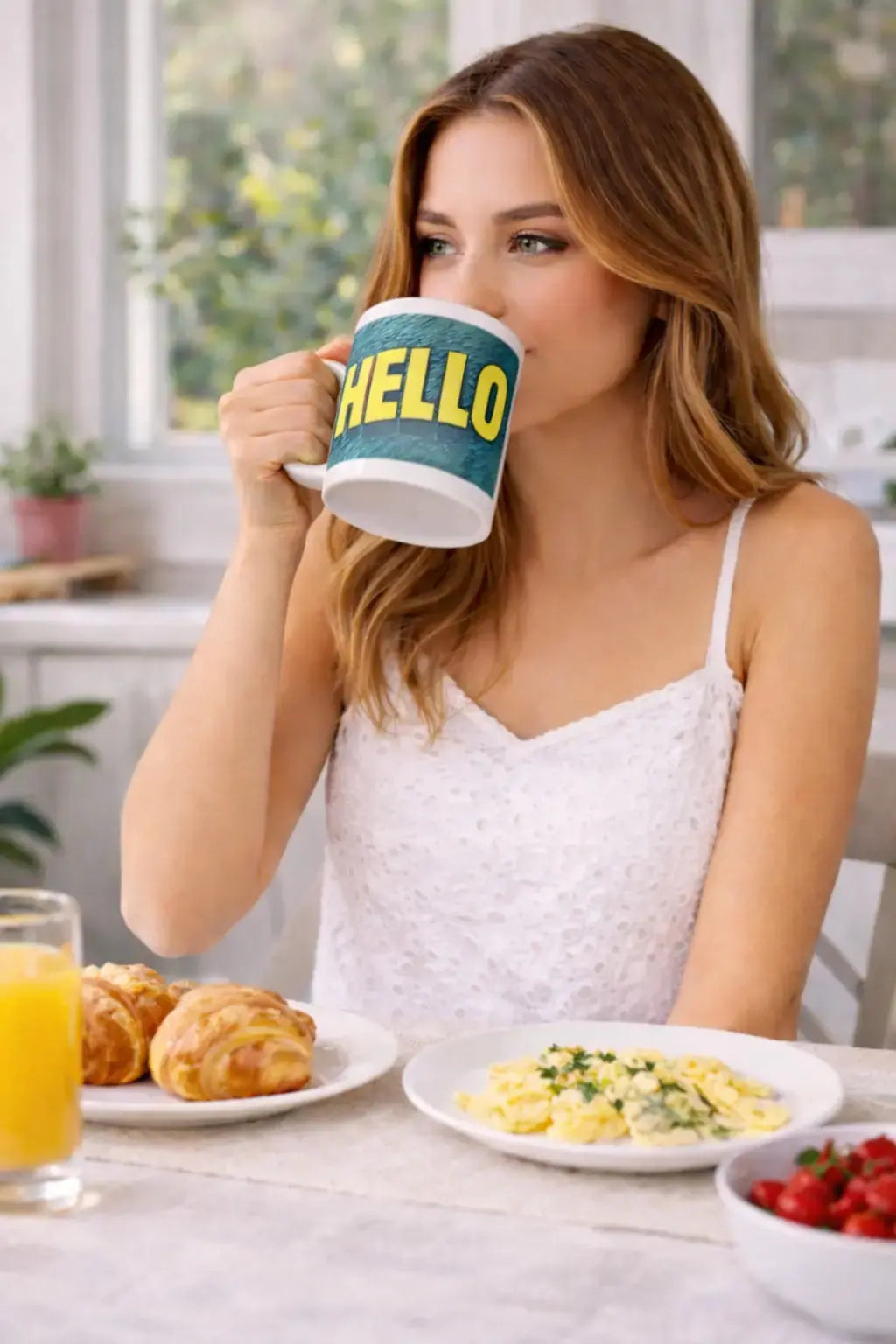 HELLO White Glossy Mug MLB Artist