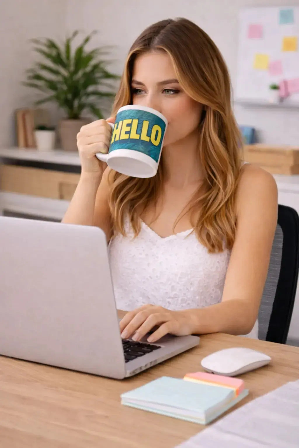 HELLO White Glossy Mug MLB Artist