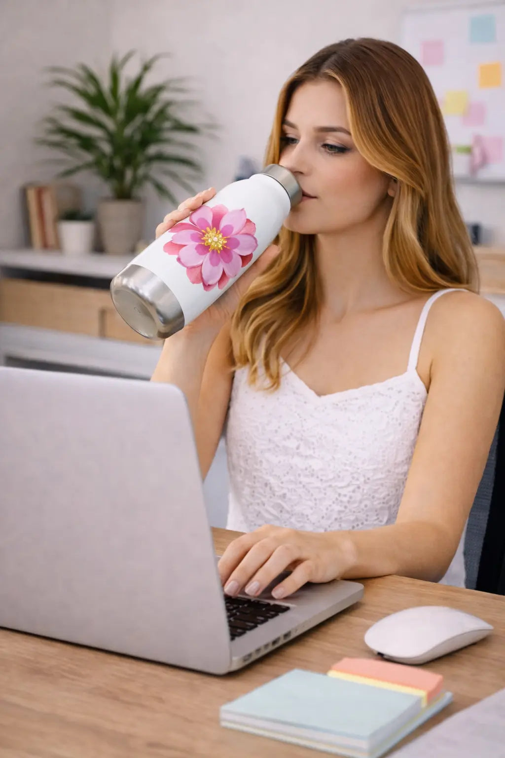 Flower Stainless Steel Water Bottle MLB Artist