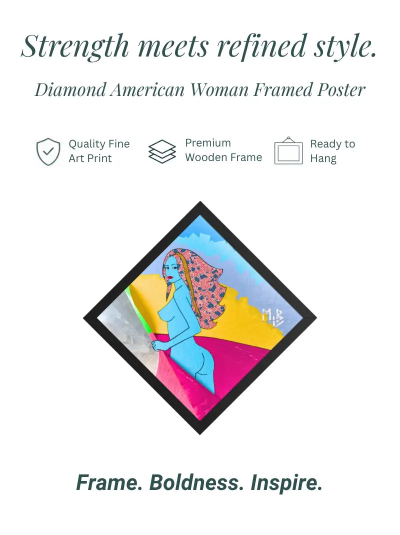 Diamond American Woman Framed Poster