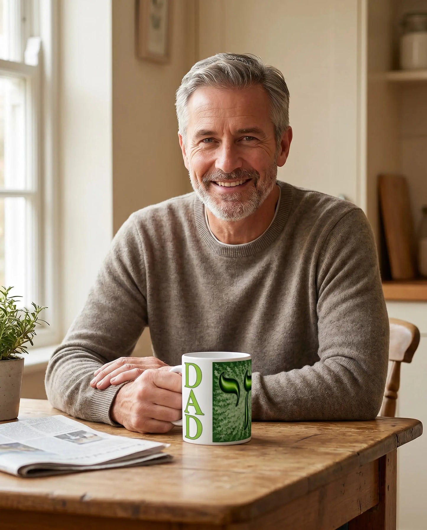Green Chai Dad White Glossy Mug