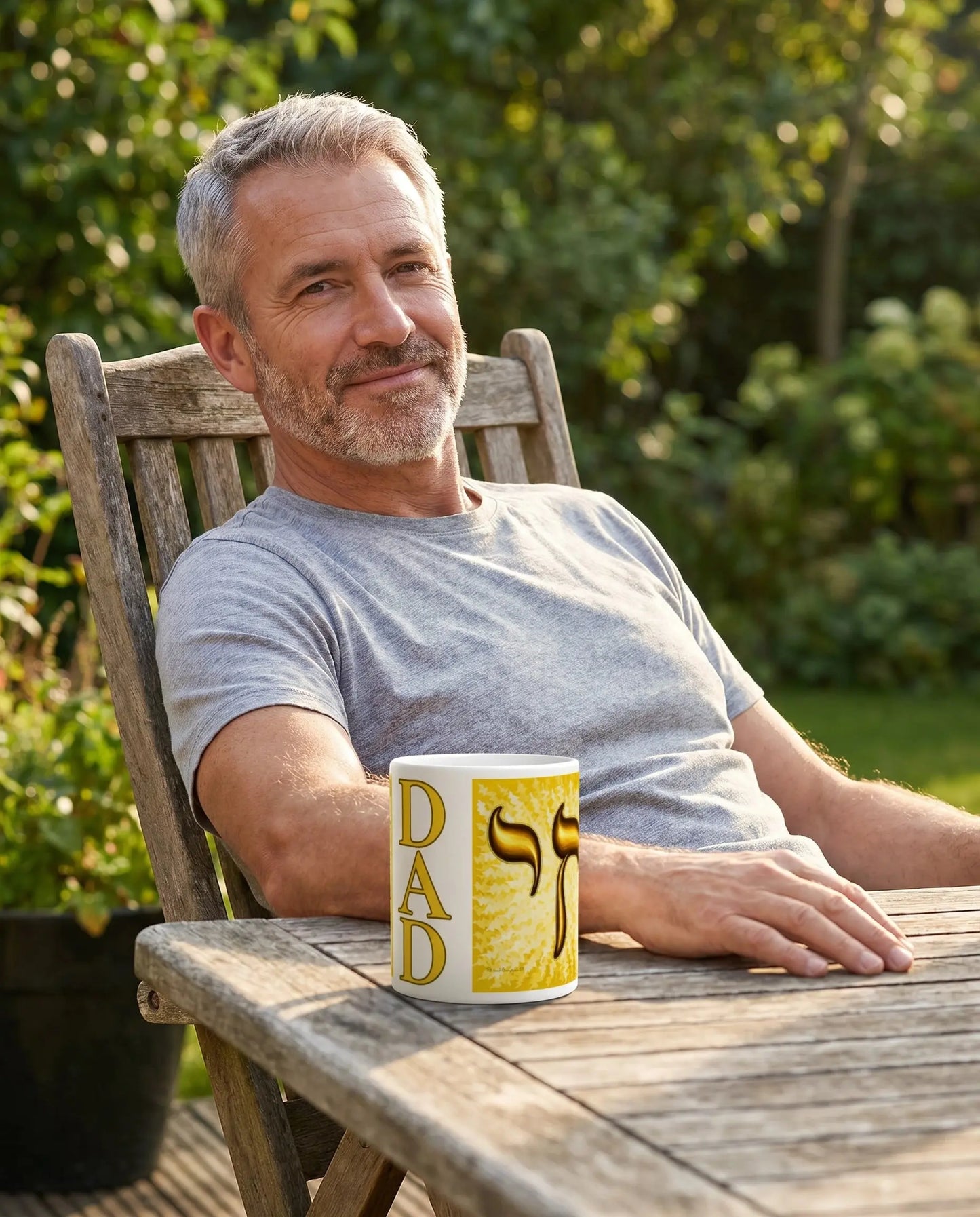 Gold Chai Dad White Glossy Mug