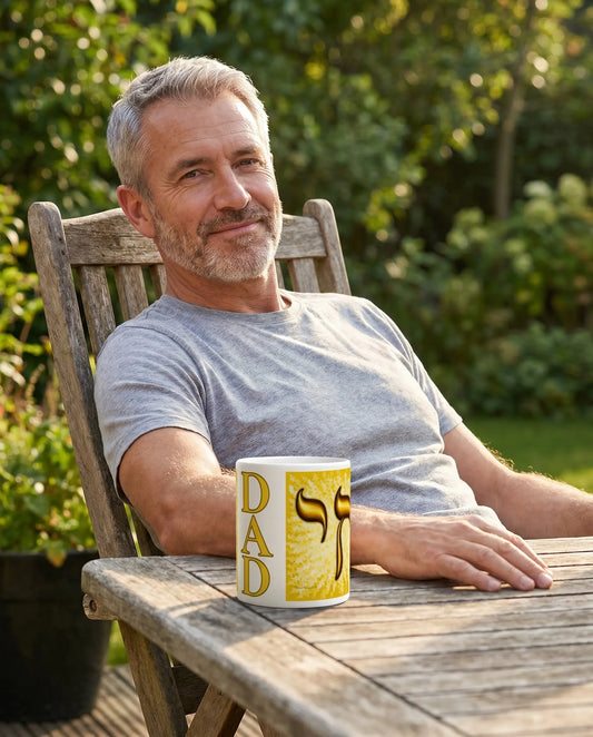 Gold Chai Dad White Glossy Mug