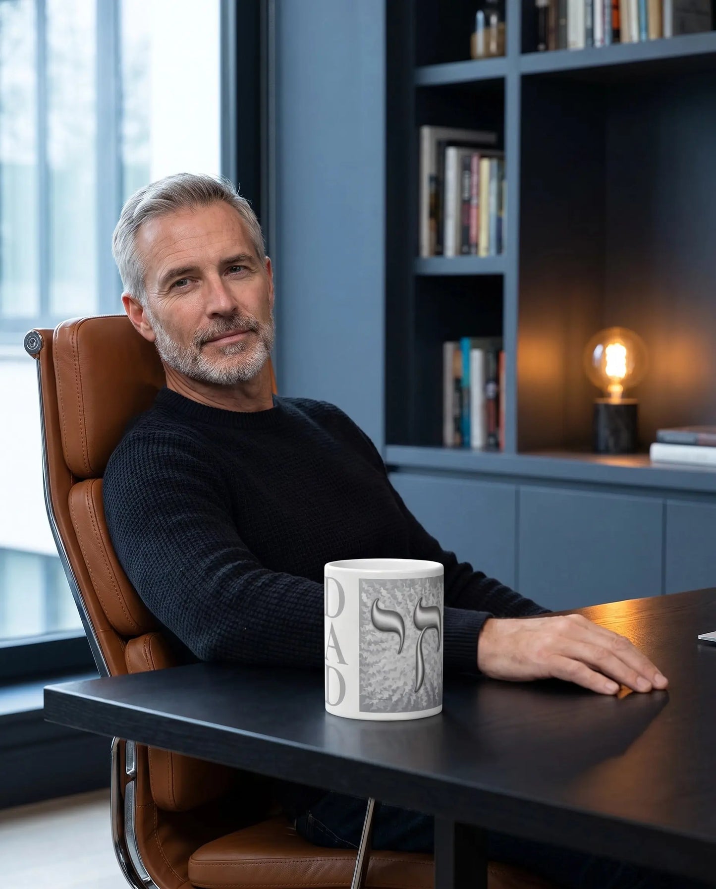 Silver Chai Dad White Glossy Mug