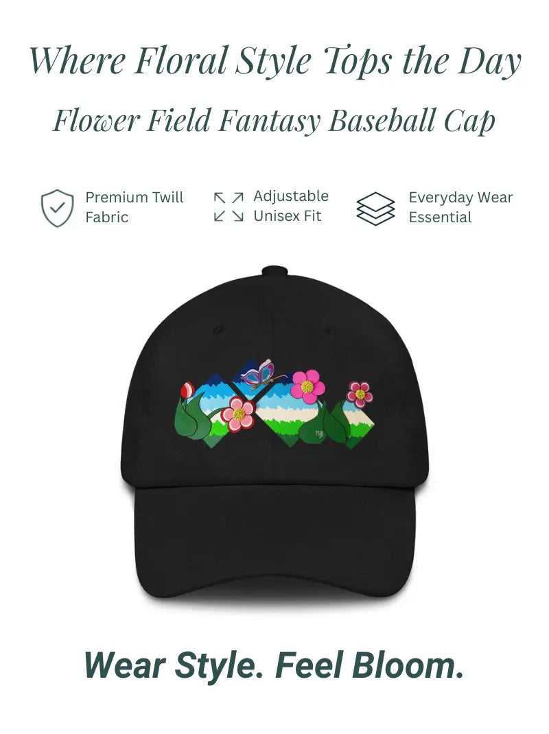 Flower Field Fantasy Baseball Cap