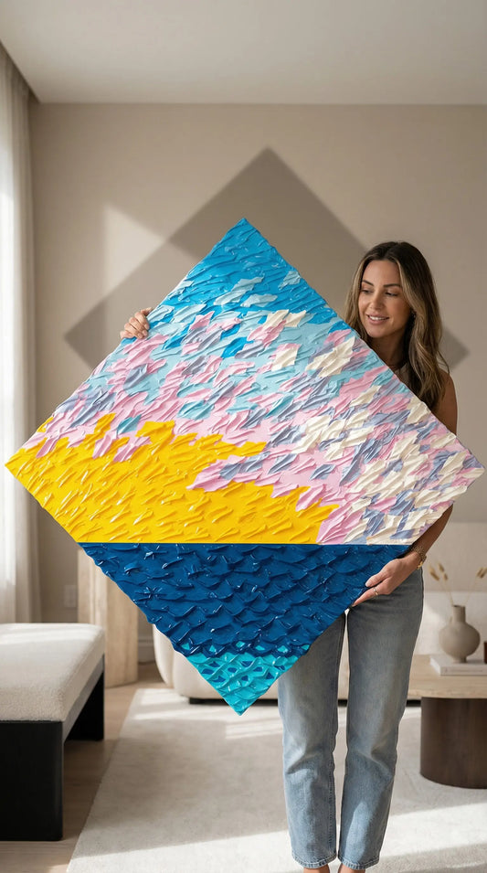 Diagonal Hamptons Sunset (Custom Original) MLB Artist