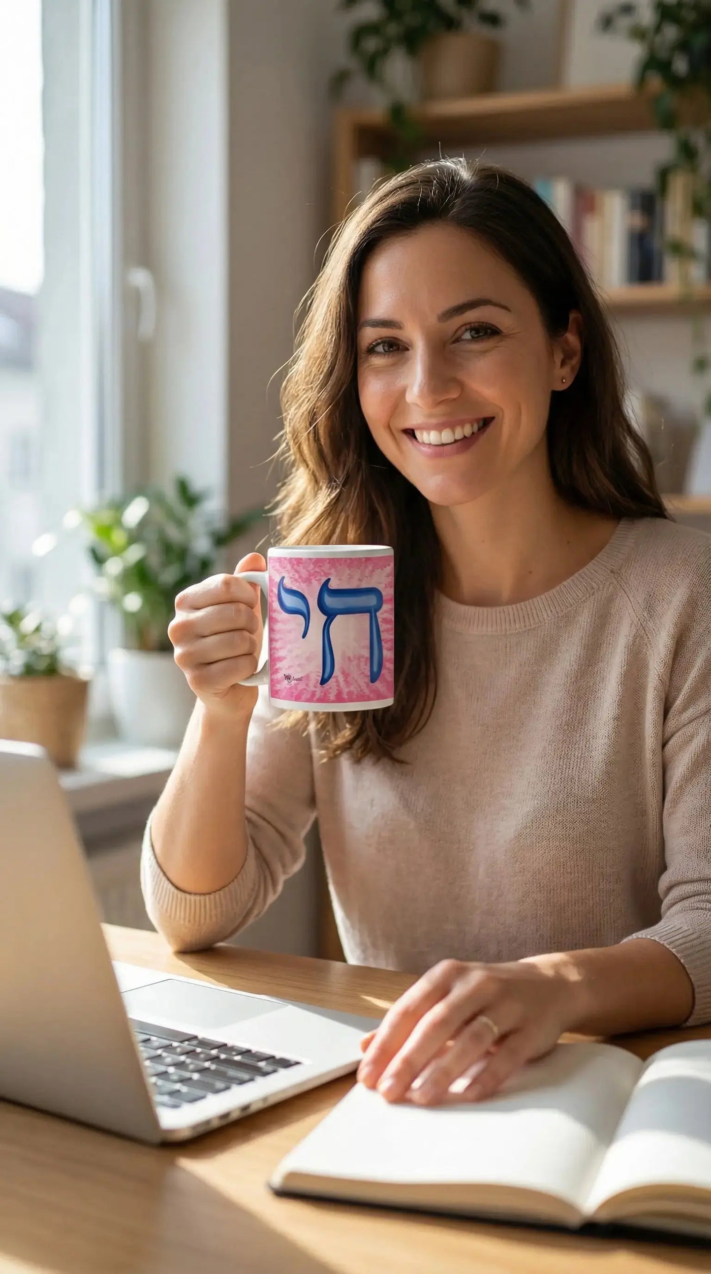 Blue Pink Chai Life White Glossy Mug MLB Artist