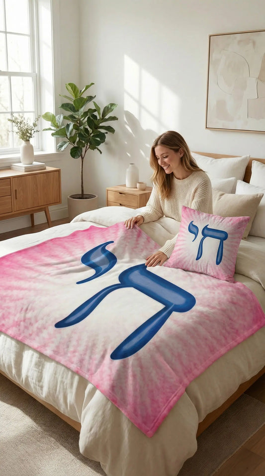 Blue Pink Throw Blanket MLB Artist