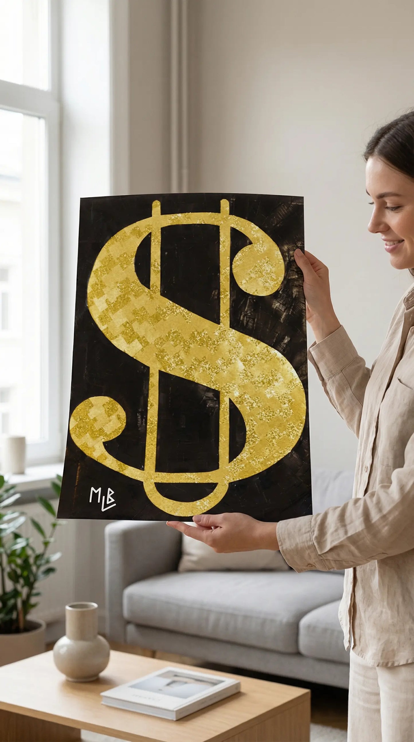 U$ Gold/Black Poster MLB Artist