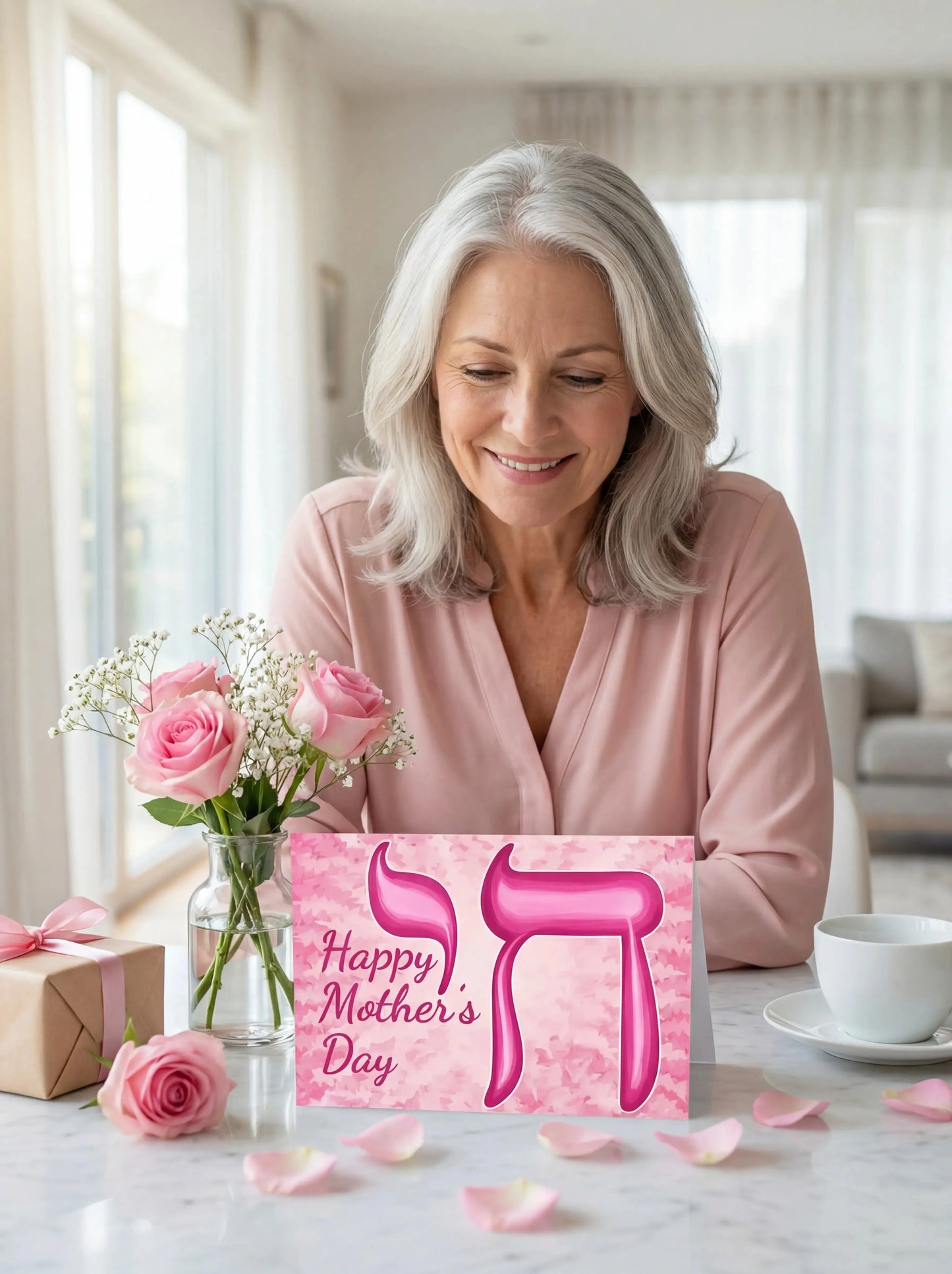 Pink Chai Mom Greeting Card