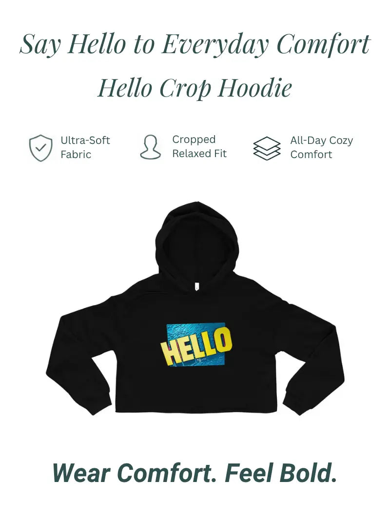 HELLO Crop Hoodie