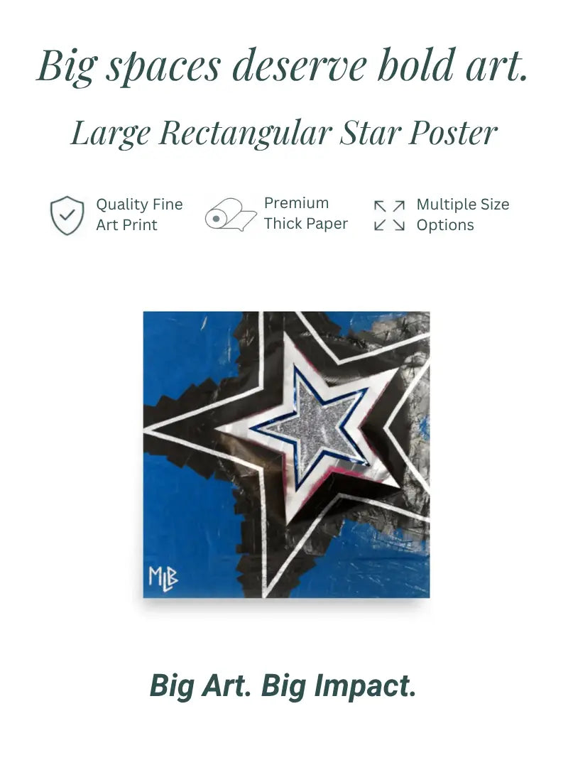Large Rectangular Star Poster