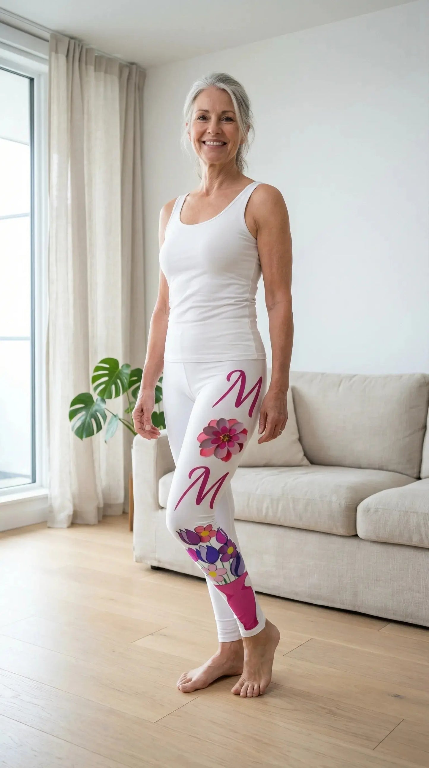 MOM Flowers Yoga Leggings