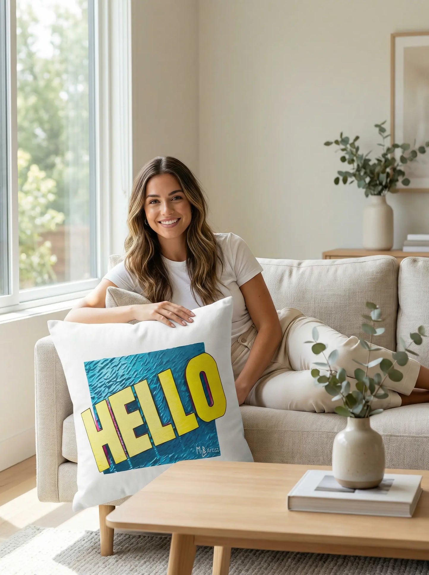 HELLO Basic Pillow MLB Artist