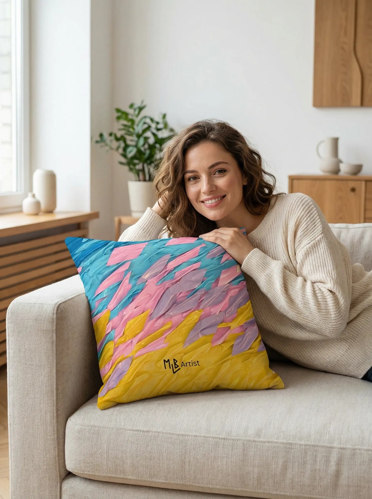 Sunset On Sky Basic Pillow MLB Artist