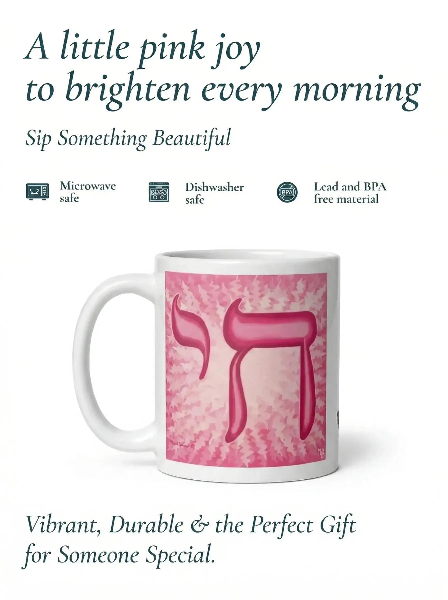 Pink Chai Life White Glossy Mug MLB Artist