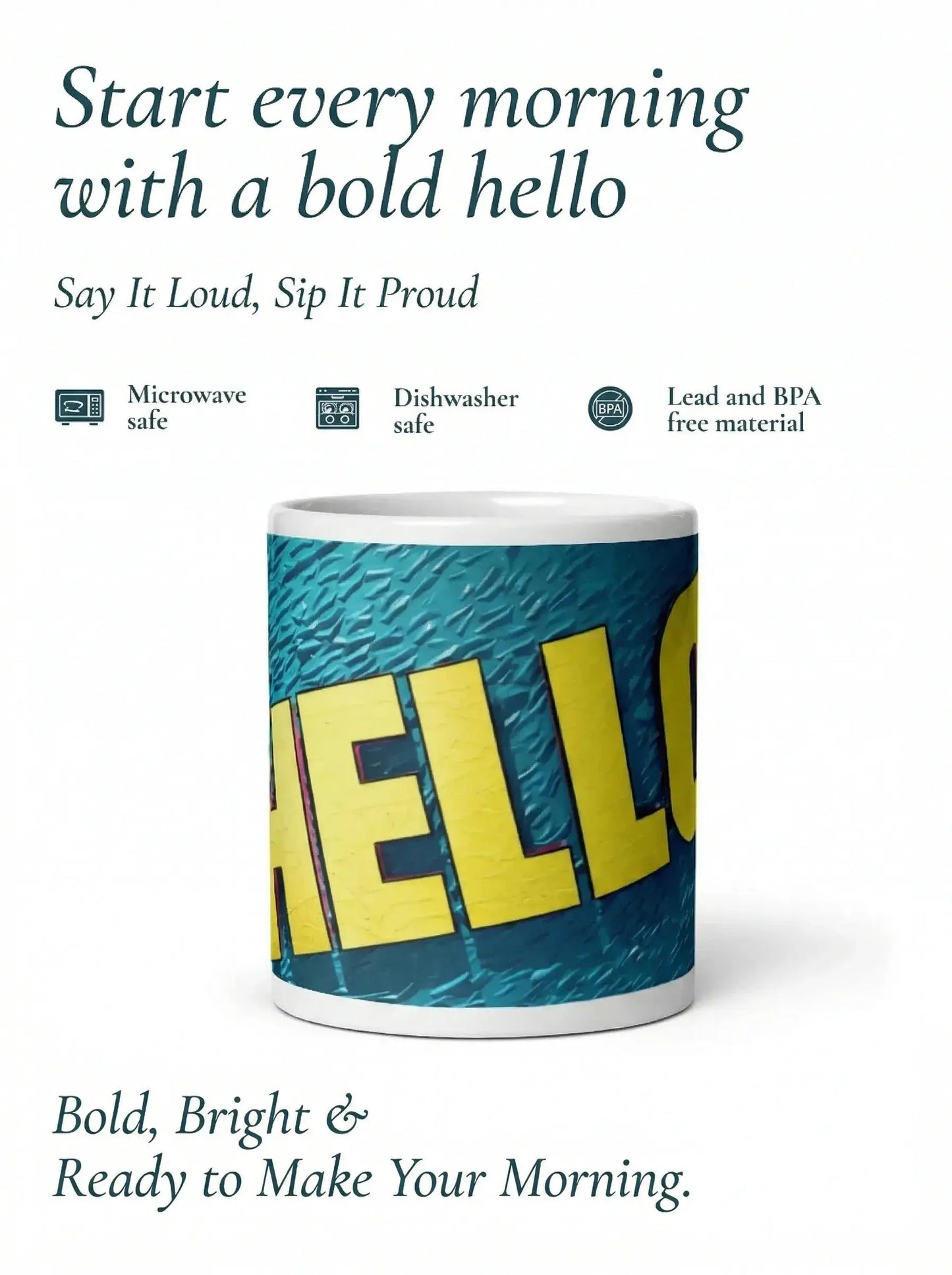 HELLO White Glossy Mug