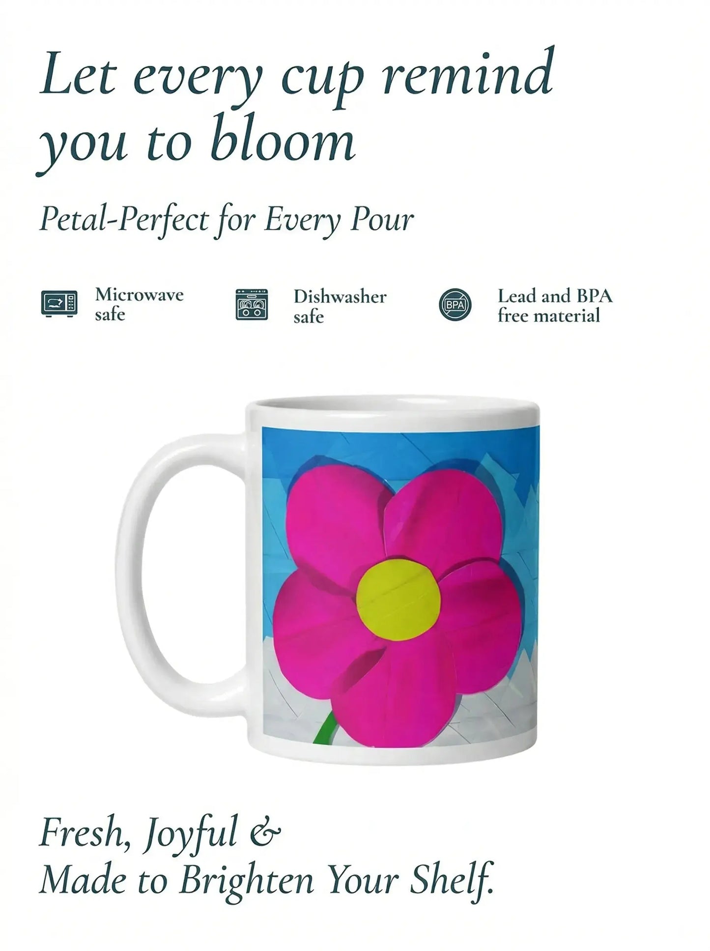 Flower Close Up White Glossy Mug