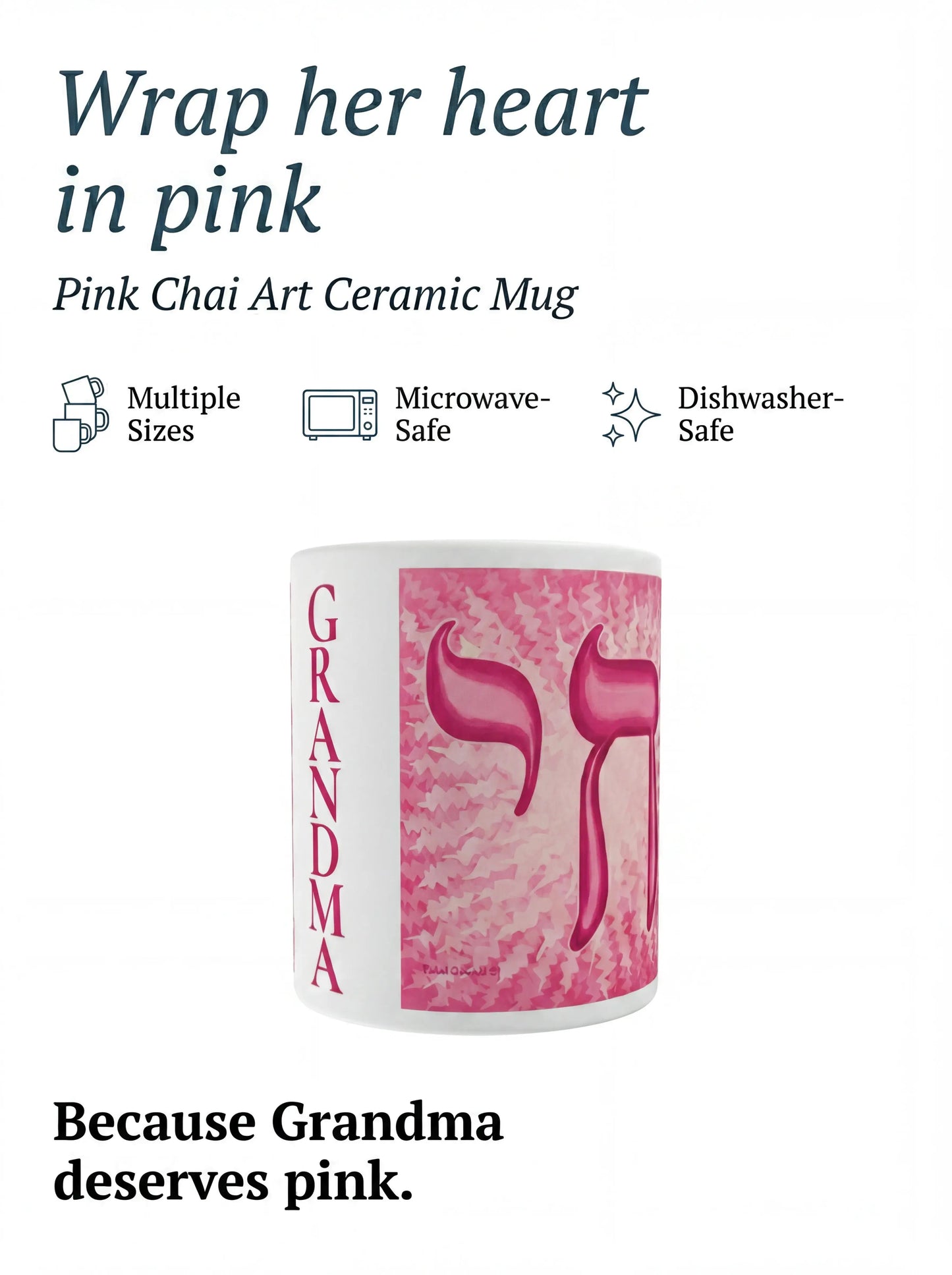 Pink Chai Grandma White Glossy Mug