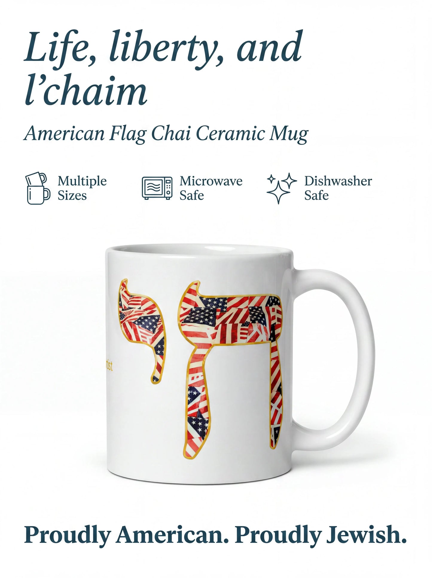 American Flag Chai White Glossy Mug
