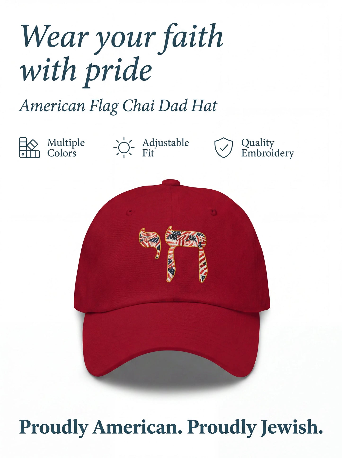 American Flag Chai Baseball Cap