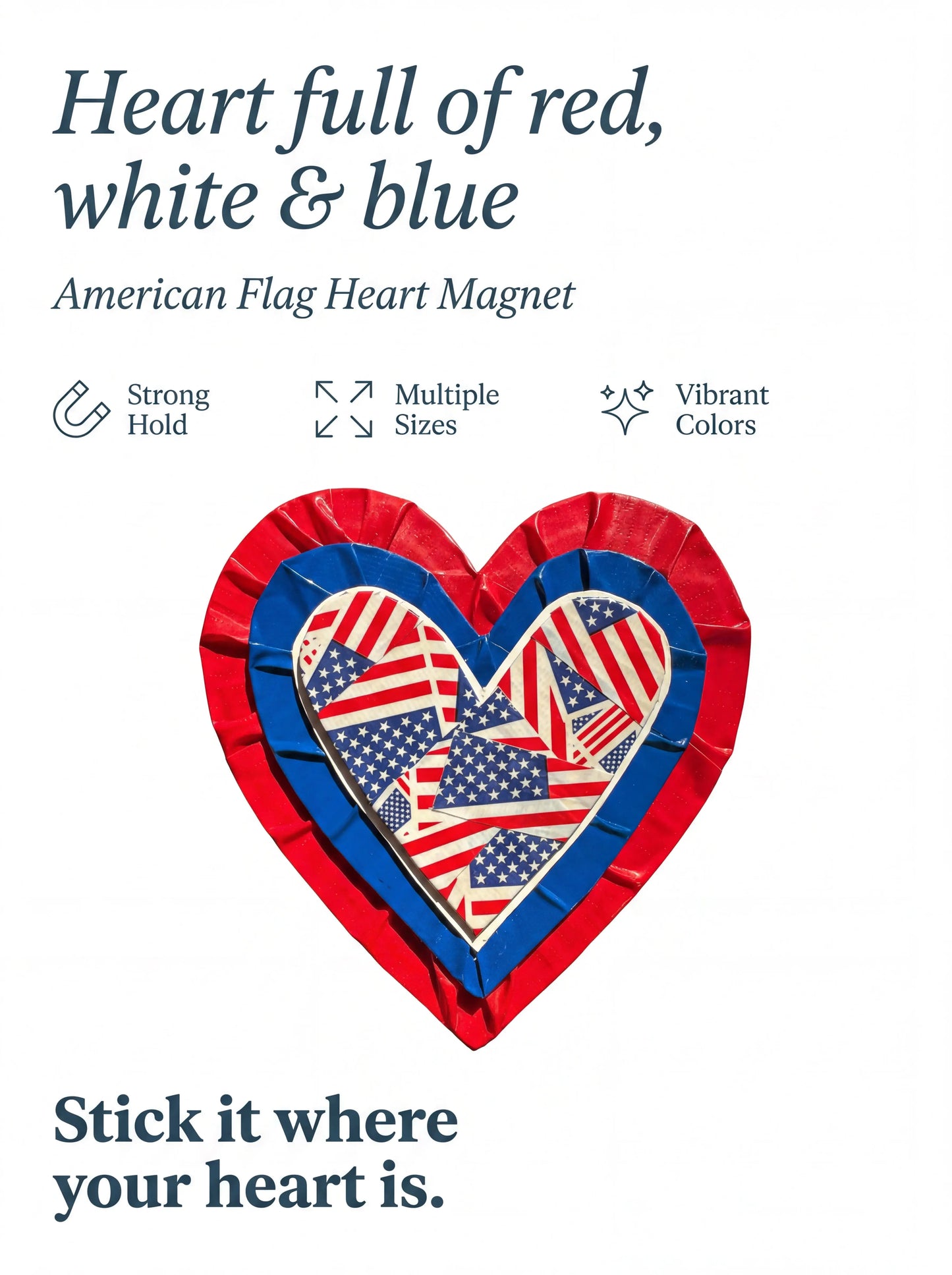American Heart Tape Magnet