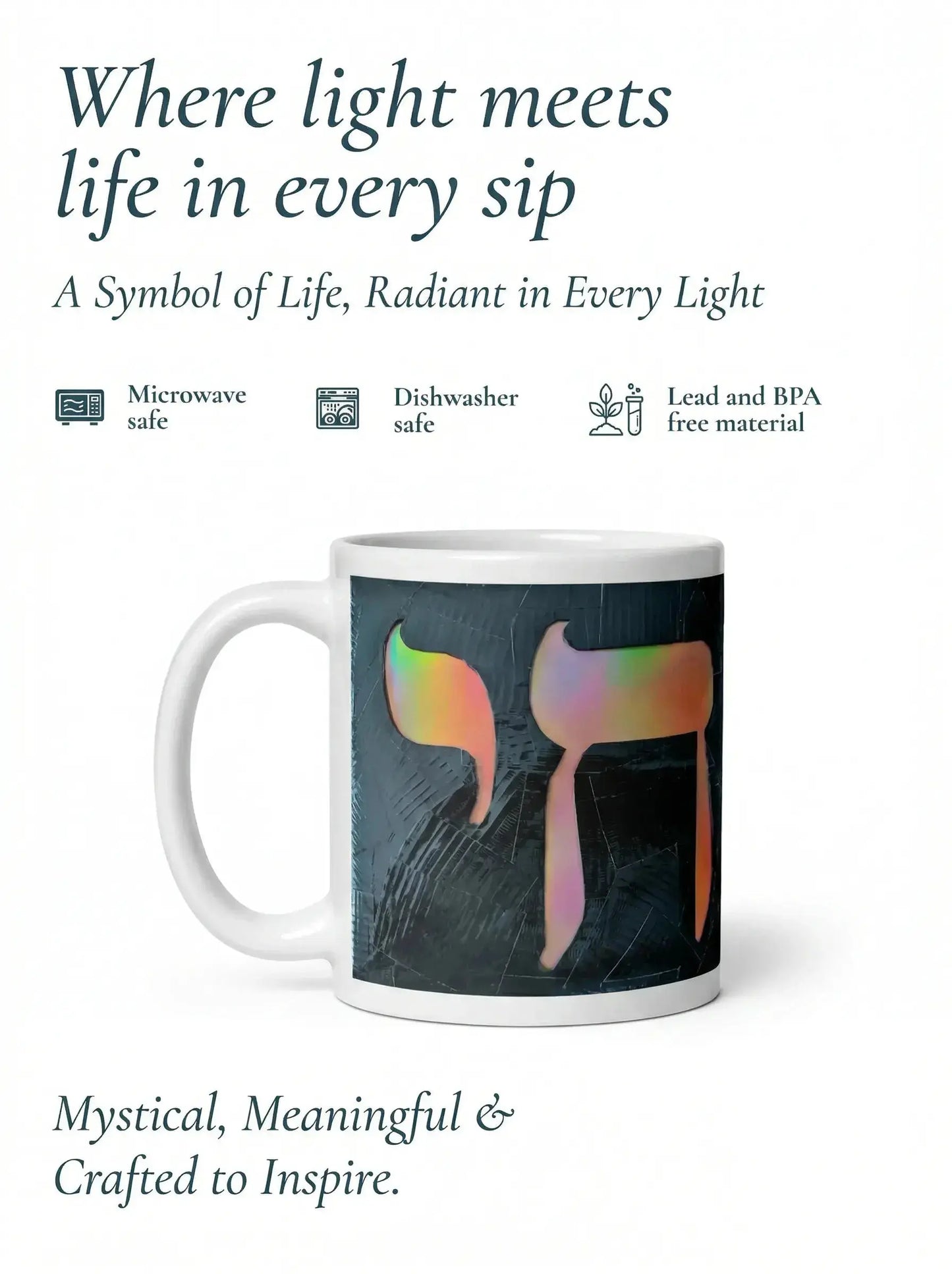 Rainbow Colored Chai Life White Glossy Mug MLB Artist