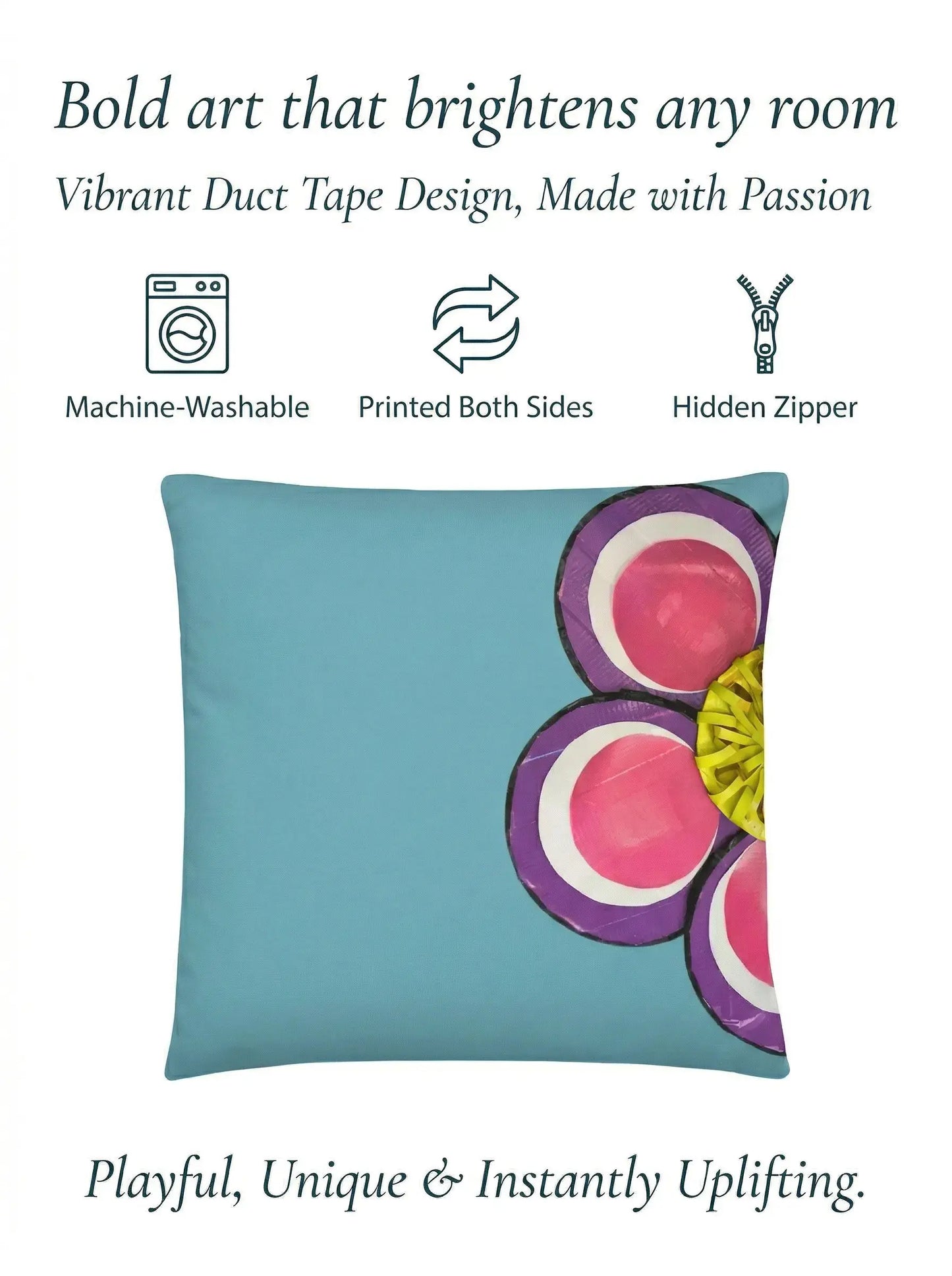 Purple and Pink Basic Pillow
