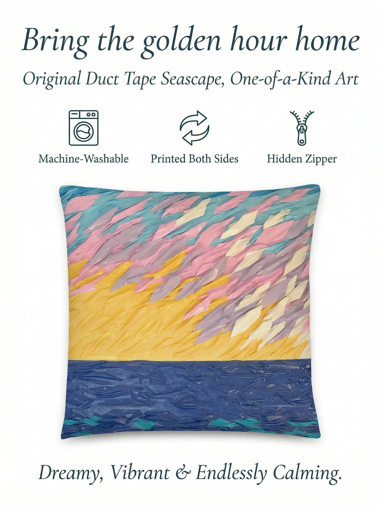 Sunset On Water Basic Pillow