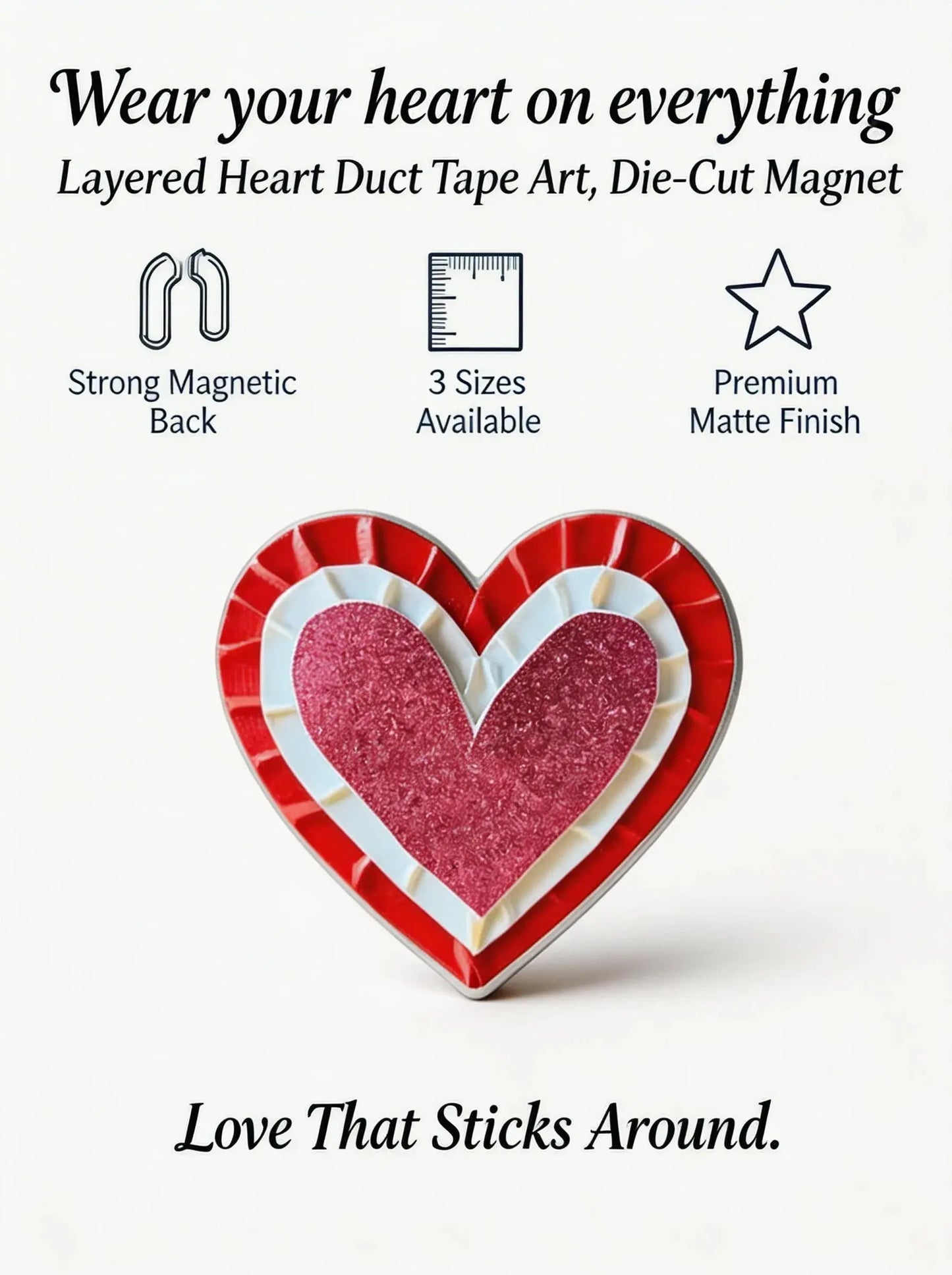 Red Tape Heart Magnet