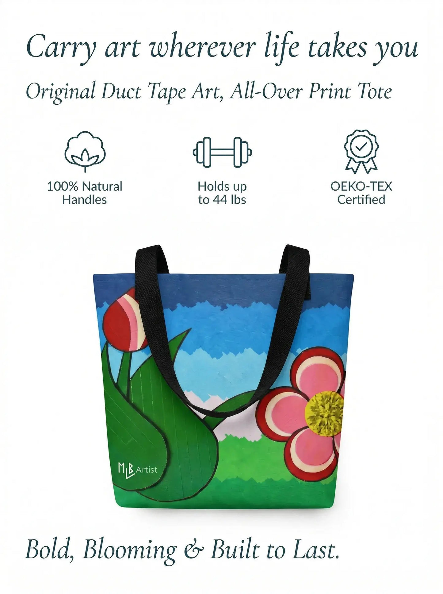 Flower and Bud Tote Bag