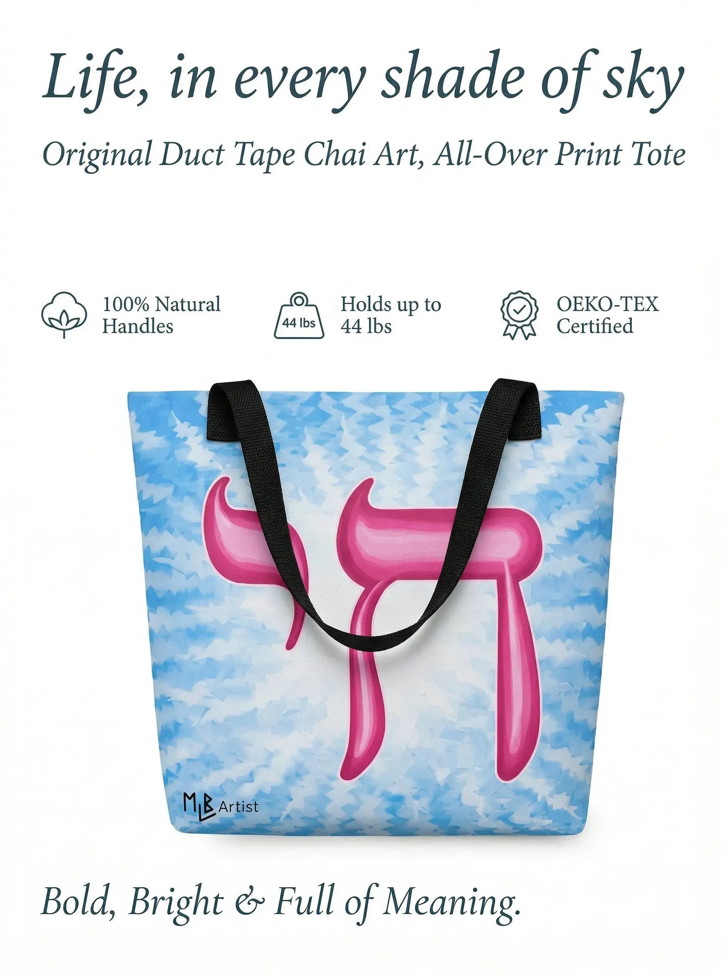 Pink Blue Chai Life Tote bag