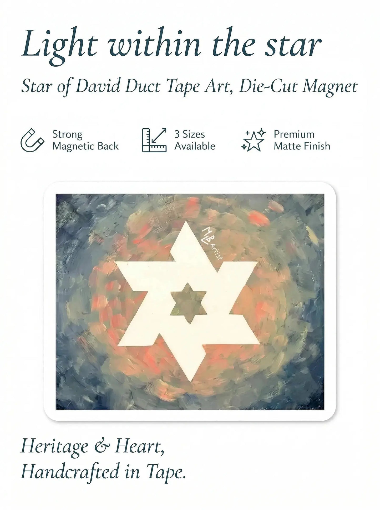 White Star of David Magnet