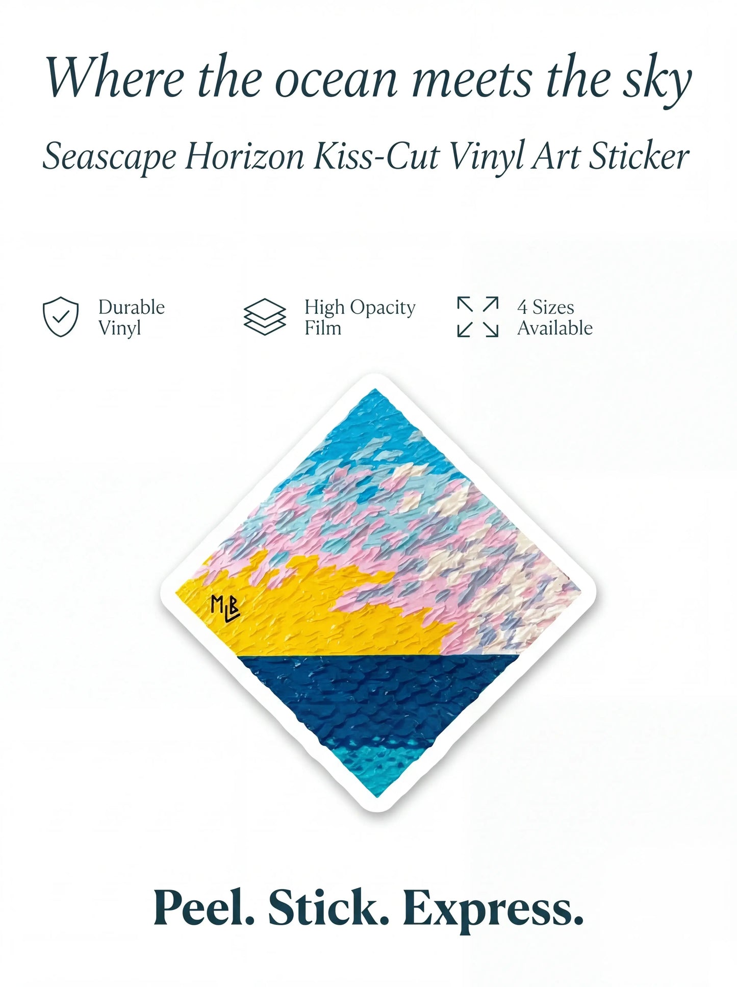 Diamond Hamptons Sunset Bubble-Free Stickers