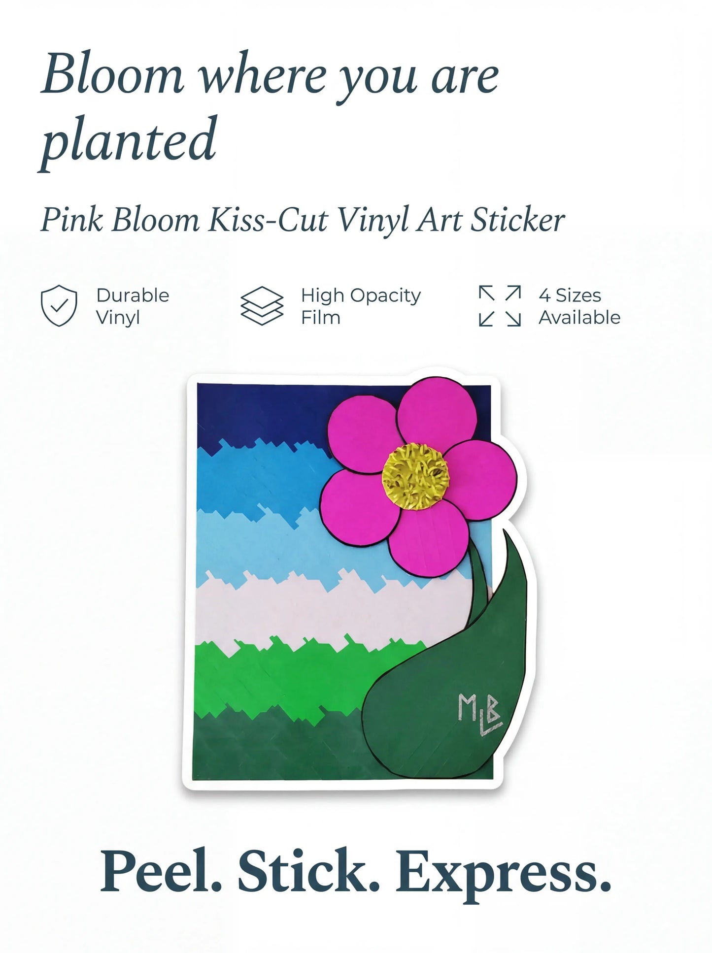 Flower Bubble-Free Stickers