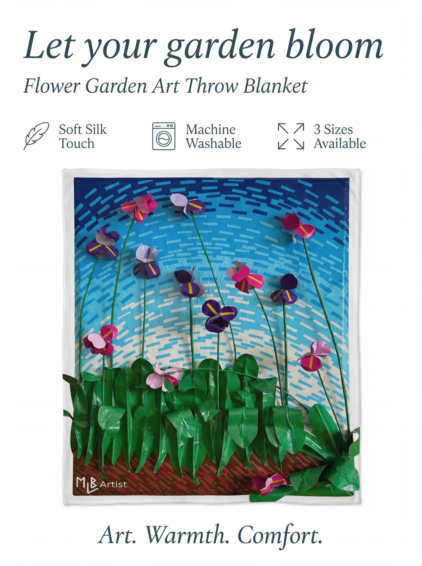 Flower Field Throw Blanket