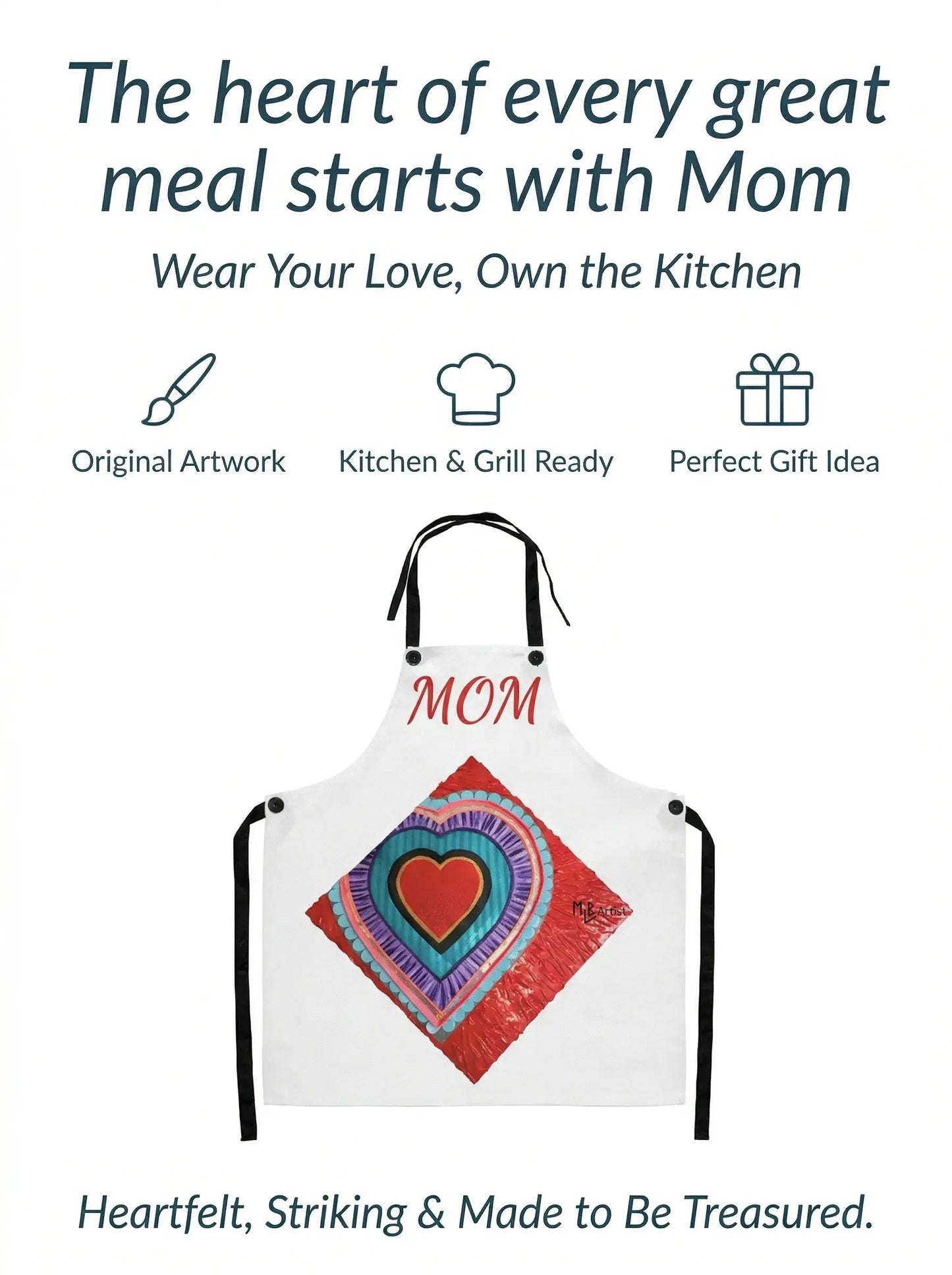 Heart Mom Apron