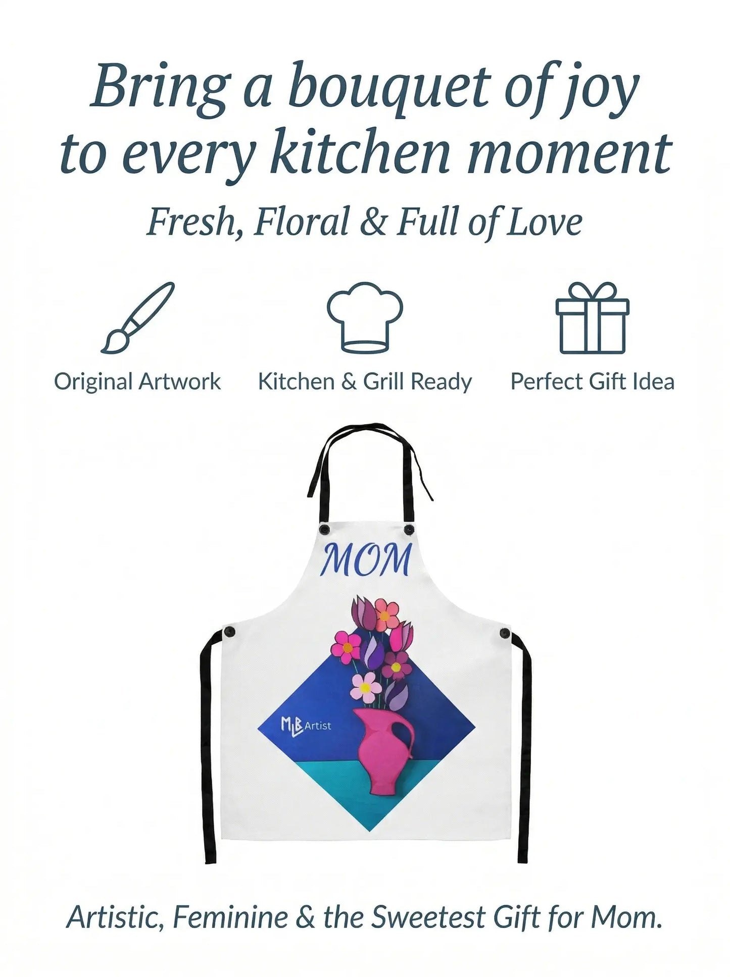 Duct Tape Flower Mom Apron