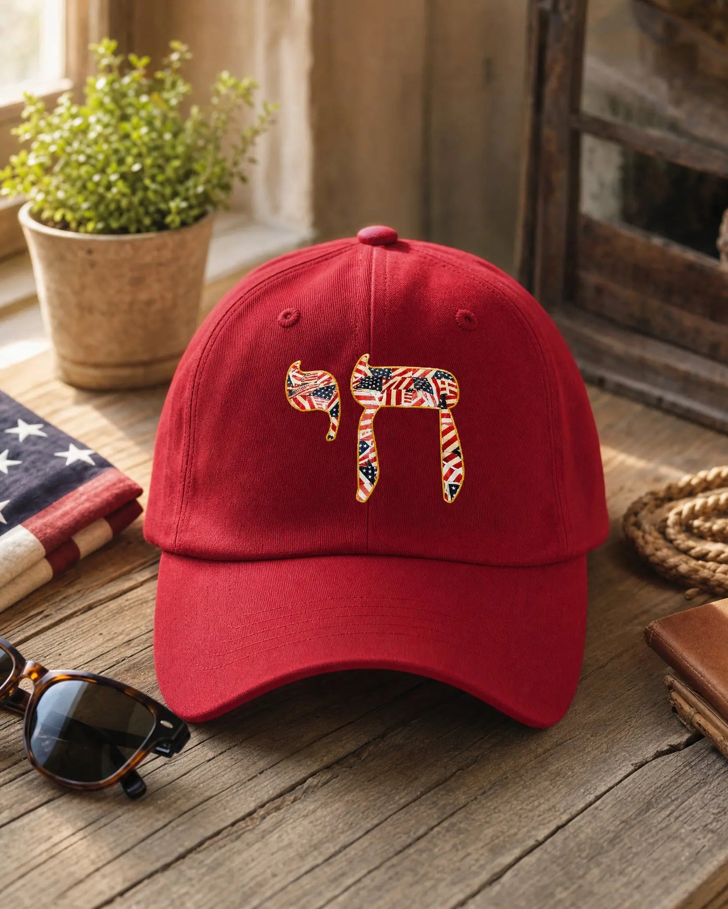 American Flag Chai Baseball Cap